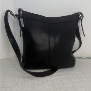 Coach # 9188 Legacy  Duffle Black Leather Crossbody Bag Purse